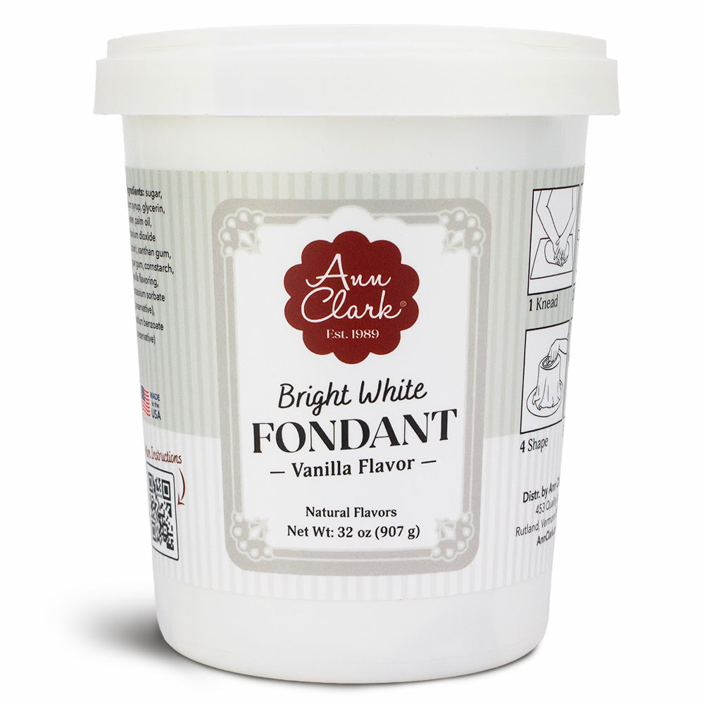 Bright White Fondant, Vanilla Flavor, 32 oz