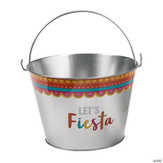 Large Metal Fiesta Pails - 3 Pc.