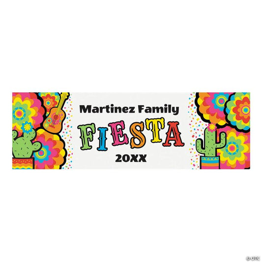 Personalized Colorful Fiesta Banner - Medium