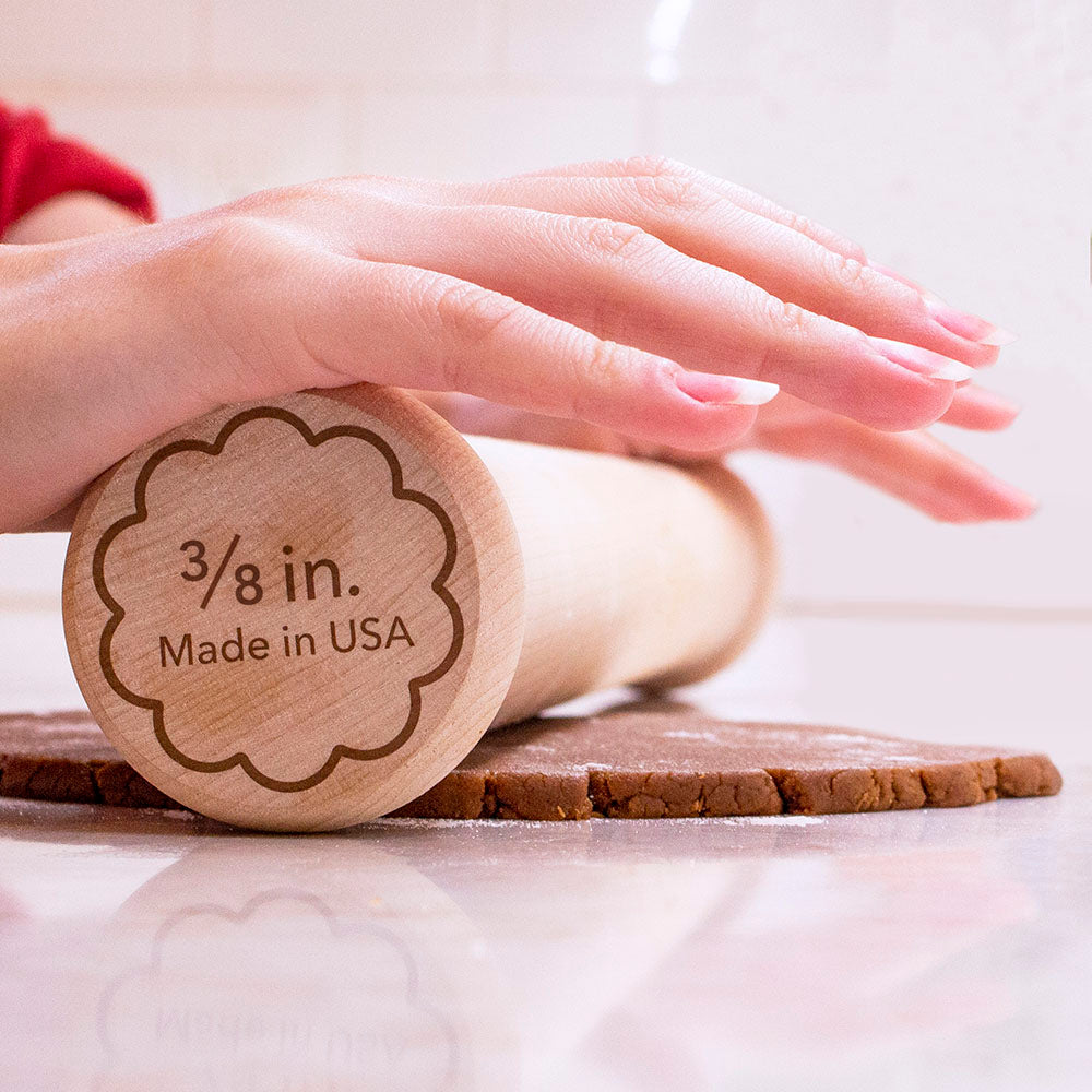 Perfect Cookie Rolling Pin 3/8-in. Depth for Even Thicker Cookies