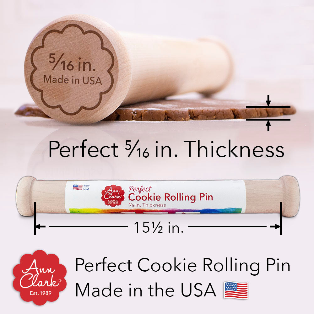 Perfect Cookie Rolling Pin 5/16-in. Depth for Thicker Cookies