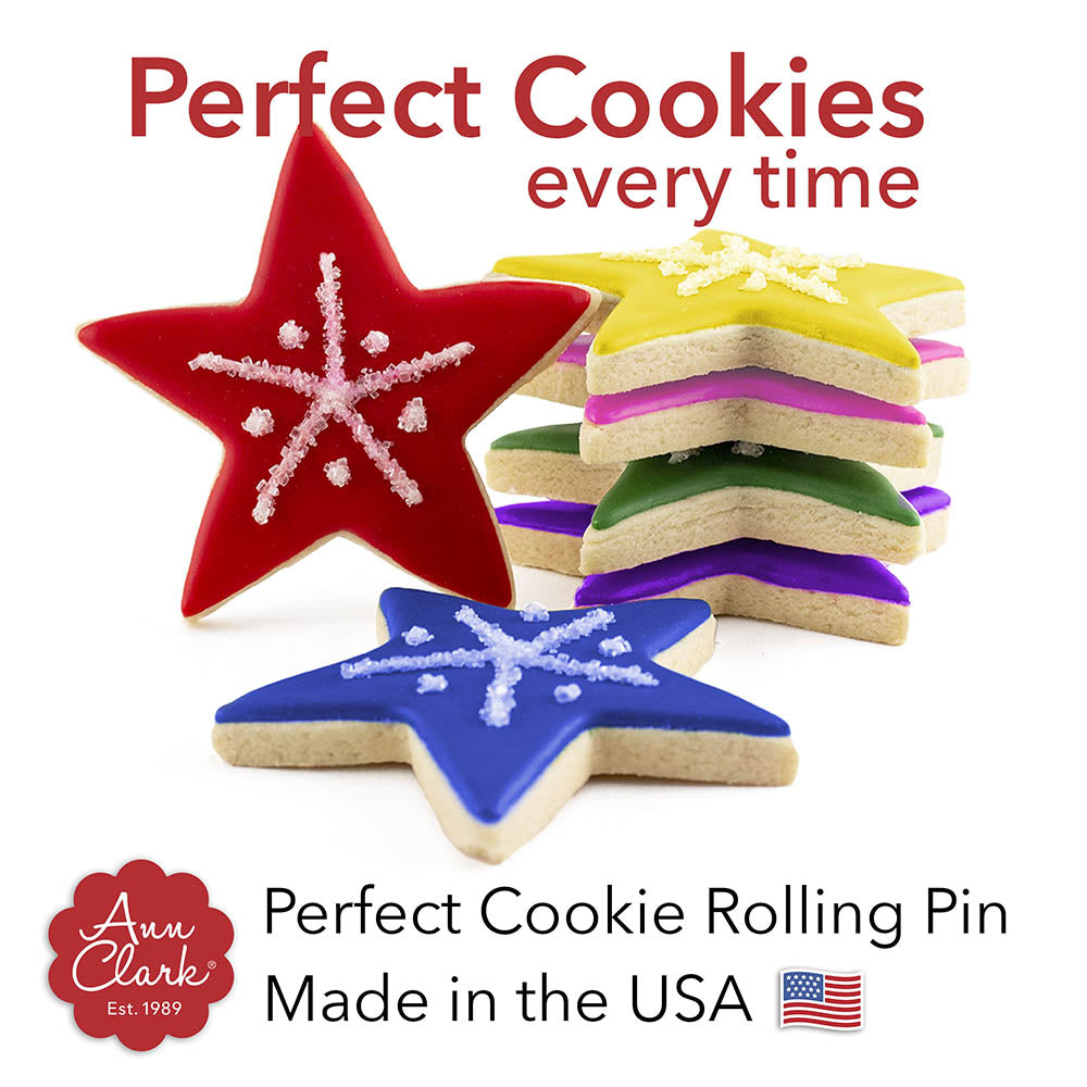 Perfect Cookie Rolling Pin 3/8-in. Depth for Even Thicker Cookies