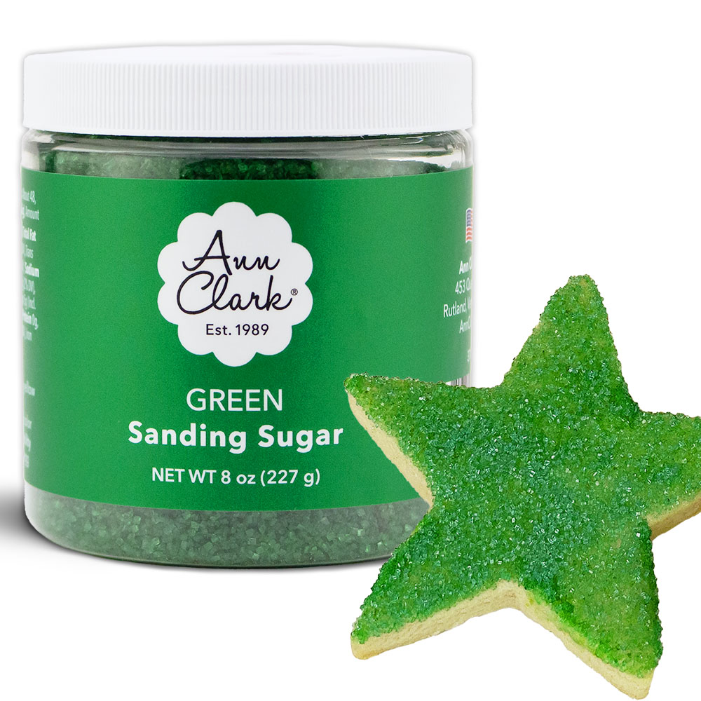 Green Sanding Sugar, 8 oz