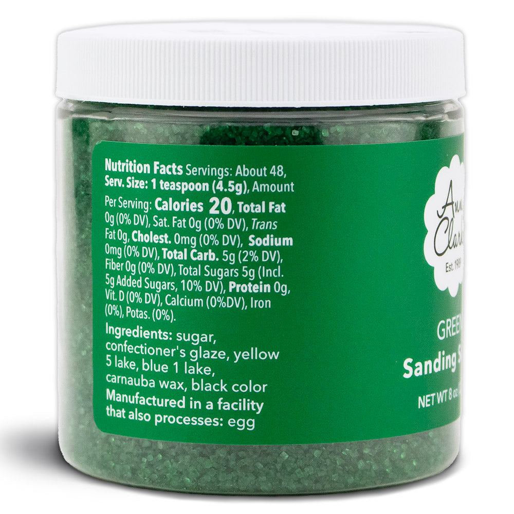 Green Sanding Sugar, 8 oz