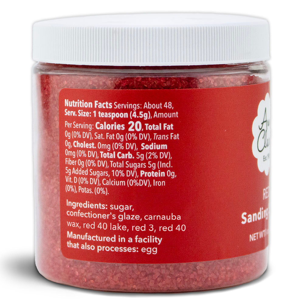 Red Sanding Sugar, 8 oz