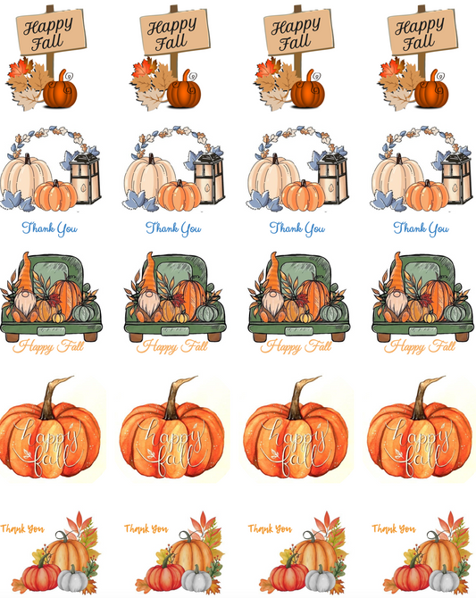 Fall 2" Sticker Label Sheet | Party Decoration®