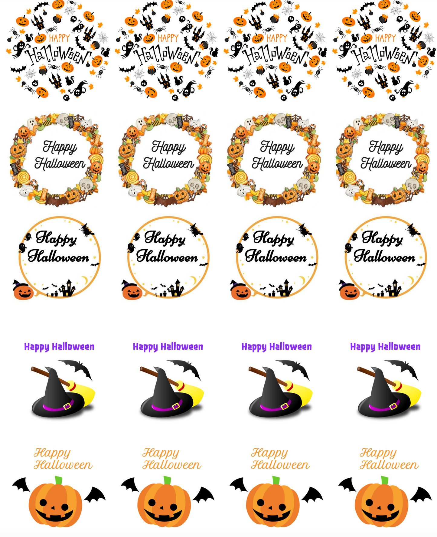 Halloween 2" Sticker Label Sheet | Party Decoration®