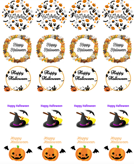 Halloween 2" Sticker Label Sheet | Party Decoration®