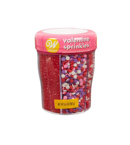 Wilton 6-Cell Happy Valentine's Day Sprinkles Mix, 6.6 oz.