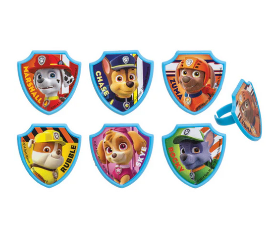 PAW Patrol Ruff Ruff Rescue Cake Cupcake Rings - 12ct per order