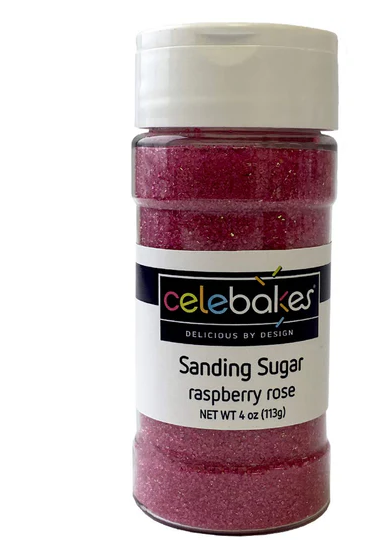 Celebakes Raspberry Rose Sanding Sugar, 4 oz.