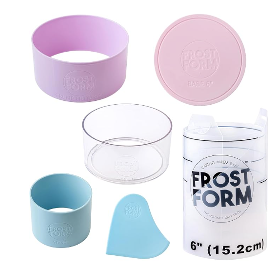Frost Form - Starter + Kit (6 inch) 7-Piece Set for Perfectly Straight Cakes for Beginners and Pros Cake Decorating Kit