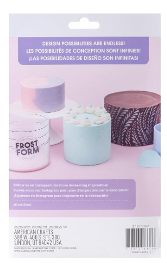 Frost Form - Starter + Kit (6 inch) 7-Piece Set for Perfectly Straight Cakes for Beginners and Pros Cake Decorating Kit