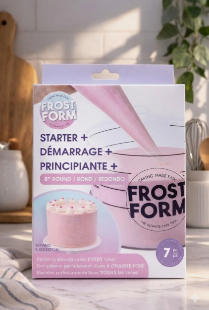 Frost Form - Starter + Kit Starter Kit - 8" inch, 7 Piece Set for Perfect Cake Decorating Kit
