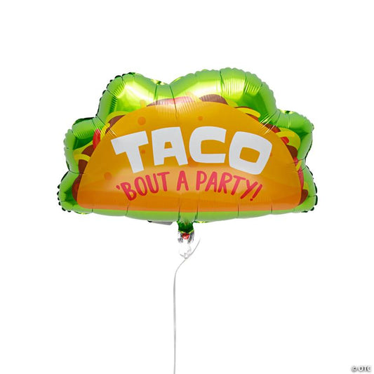 Taco 18" Mylar Balloons - 3 Pc.