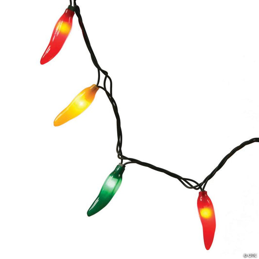 Vickerman Red Chili Pepper Bunch String Lights