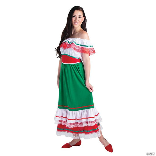 Women’s Fiesta Ruffle Dress Costume
