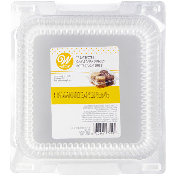 Wilton Clear Disposable Treat Boxes, 4-Count