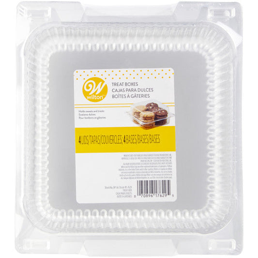 Wilton Clear Disposable Treat Boxes, 4-Count