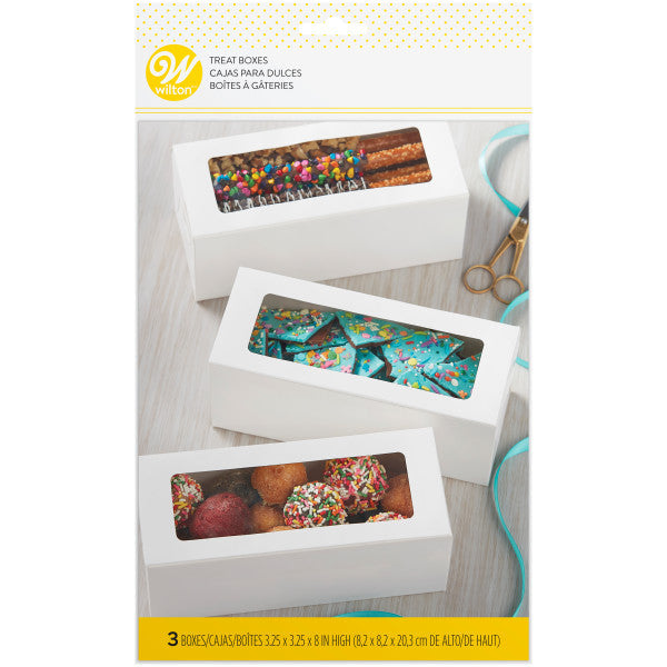 Wilton White Rectangle Treat Boxes, 3-Count