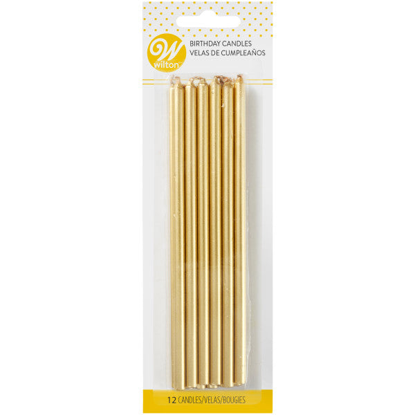 Wilton Tall Gold Birthday Candles