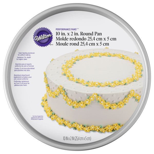 Wilton Performance Pans Aluminum Round Cake Pan, 10-Inch 10"X2"
