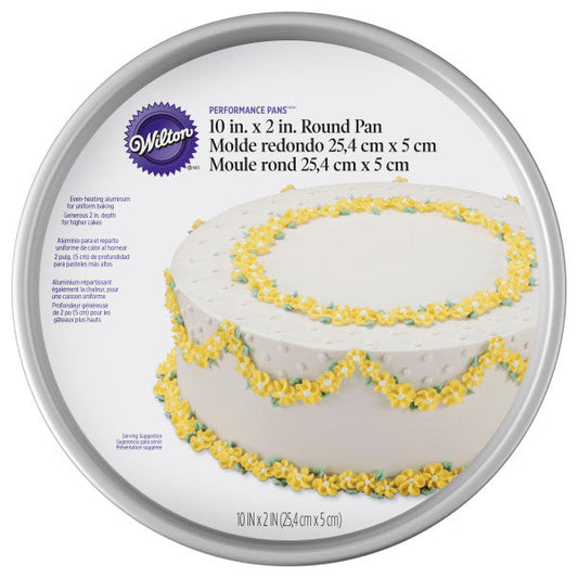 Wilton Performance Pans Aluminum Round Cake Pan, 10-Inch 10"X2"