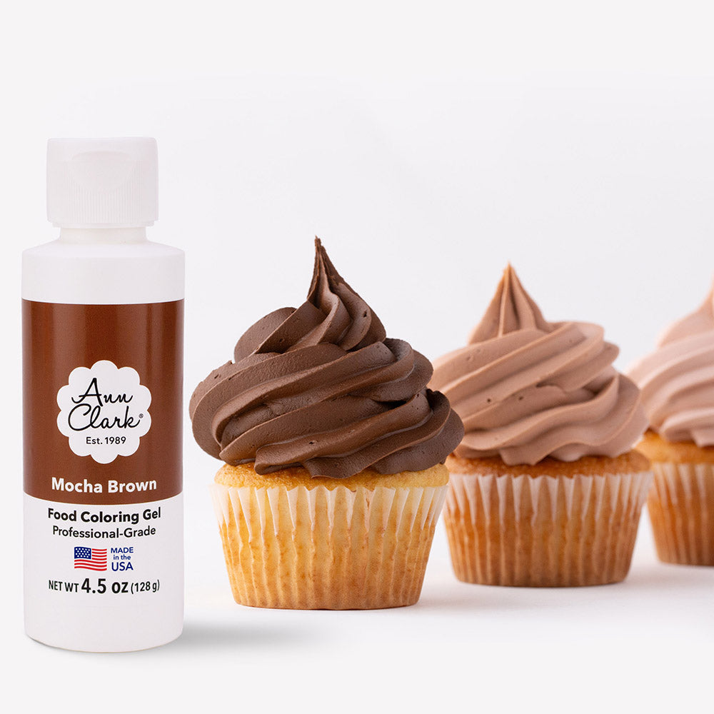Mocha Brown Food Coloring Gel, Large 4.5 oz. Bottle