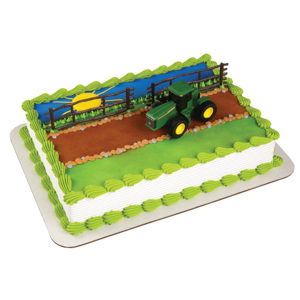 John Deere Farm Tractor with Fence Cake Kit 3 Piece