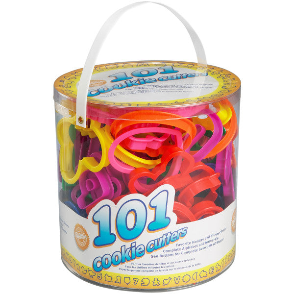 Wilton Alphabet, Numbers and Holiday Plastic Cookie Cutters, 101-Piece Set