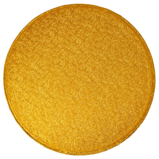12" Round Gold Foil Cake Board Drum