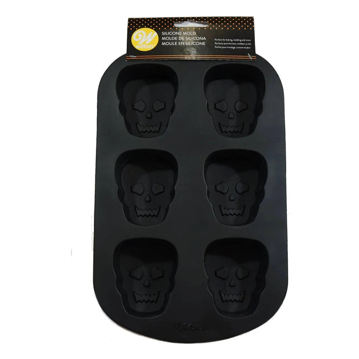 Wilton Skull shaped Silicone Mold, 6-Cavity Baking Mold