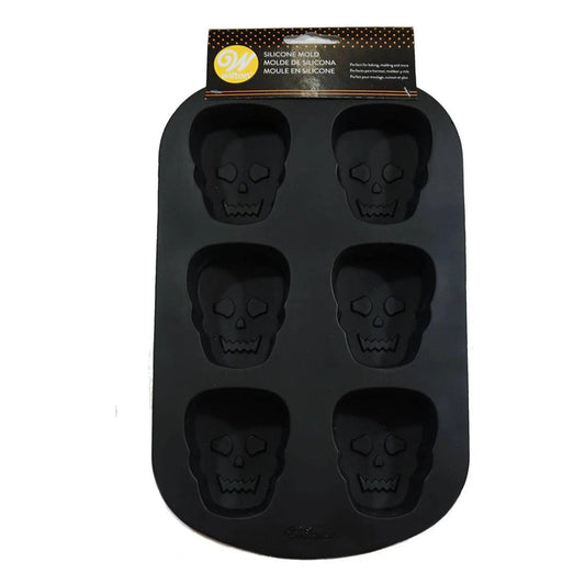 Wilton Skull shaped Silicone Mold, 6-Cavity Baking Mold