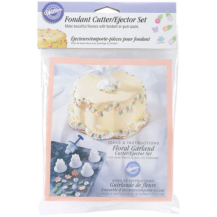 Wilton Fondant Cutter Ejector Set, Floral Garland 6 pc.