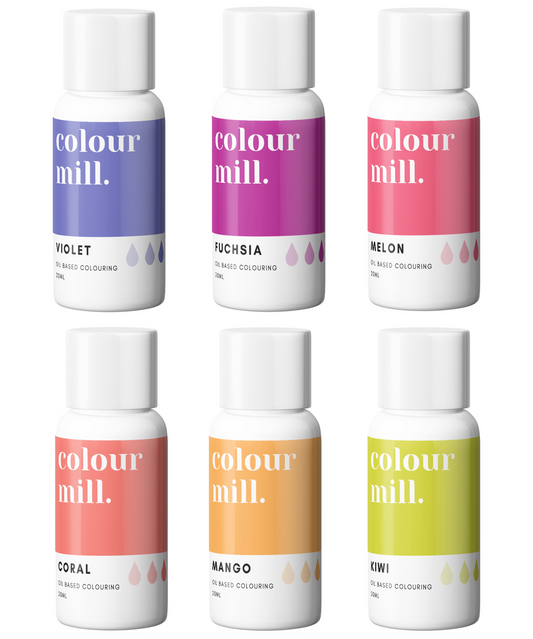 Oil Based Colouring 20ml 6 Pack Tropical | Party Decoration®