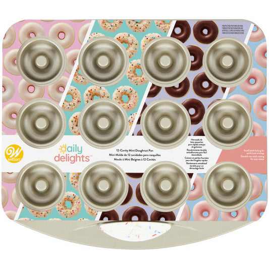 Wilton Daily Delights Non-Stick Mini Donut Pan, 12-Cavity