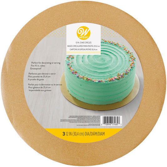 Wilton Round Gold Glitter Cake Boards