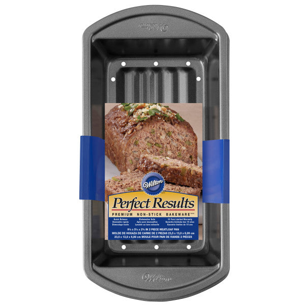 Wilton Perfect Results Non-Stick Meatloaf Pan, 2-Piece Set