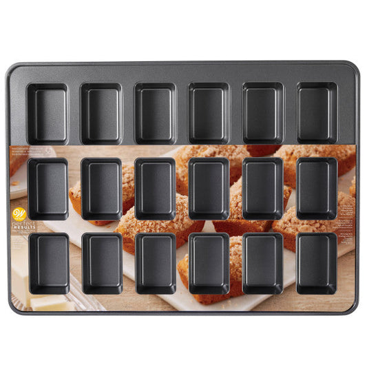 Wilton Perfect Results Premium Non-Stick Mini Loaf Pan, 18-Cavity