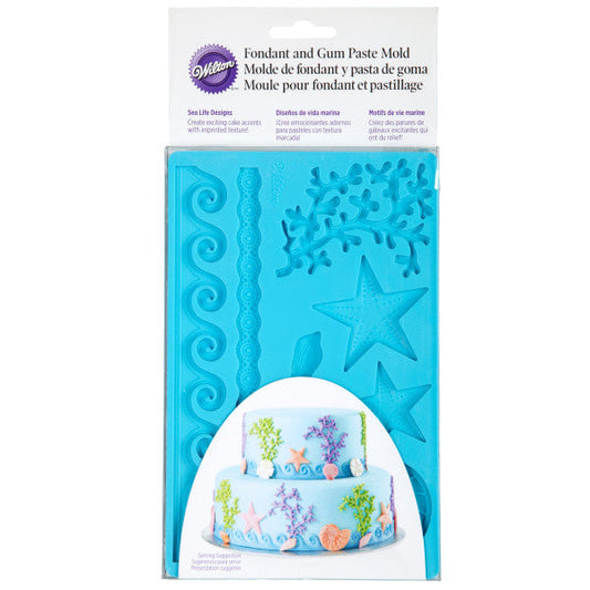 Wilton Silicone Sea Life Fondant and Gum Paste Mold - Cake Decorating Supplies